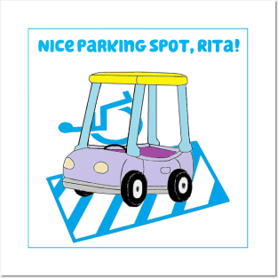 Nice parking spot, Rita! - on the stripes Posters and Art